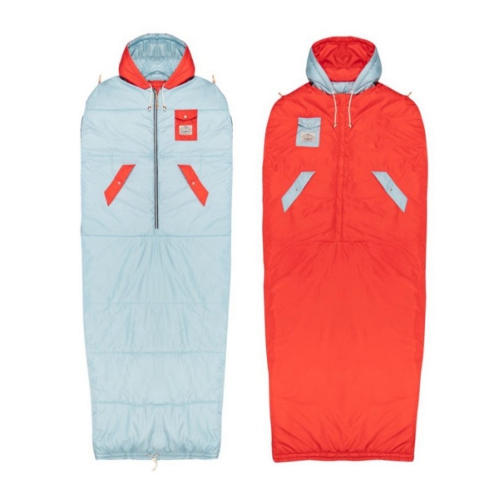RARE NEW Poler Napsack Reversible Sleeping Bag XL Life Aquatic Orange Blue